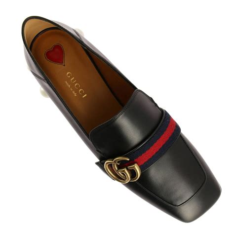 mocassini gucci pelo|Mocassini in pelle GUCCI da donna .